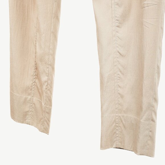 Brunello Cucinelli Taupe Silk Pleated Trousers - Picture 7 of 10